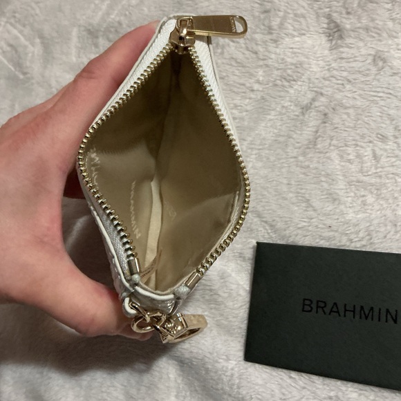 Brahmin Crocodile Leather Coin Pouch + earrings - Picture 4 of 6